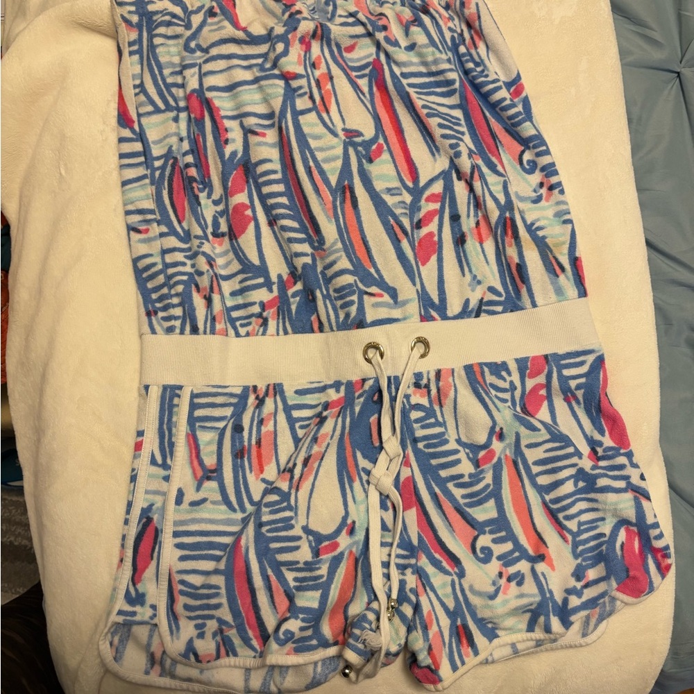 Lilly Pulitzer Blue and Pink Athletic Shorts